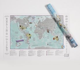 Scratch the World® activity adventure map print (Silk Art Paper)